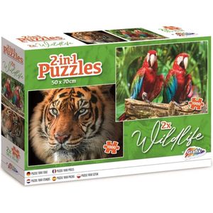 Grafix - Puzzel - Wildlife - Leg Puzzel - Volwassenen - 1000 Stukjes - 2 in 1 - 50cm x 70cm