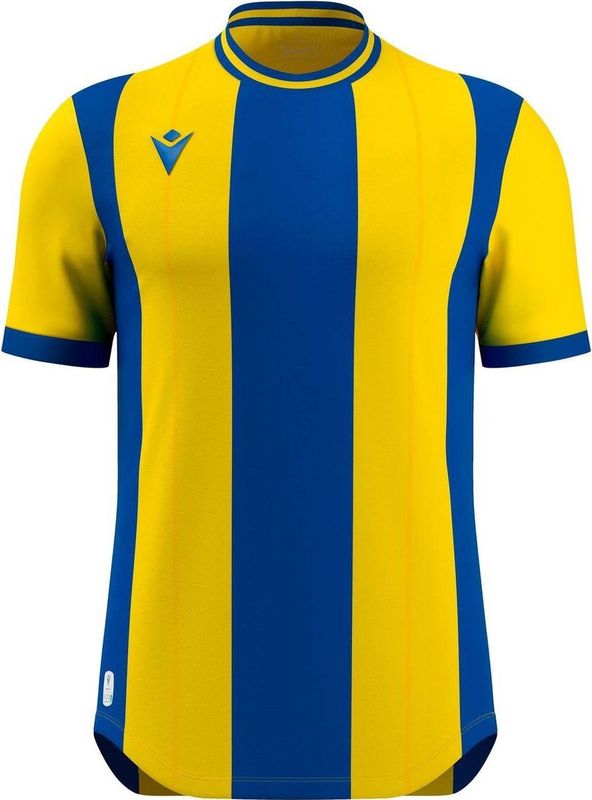 Macron Propus Eco Shirt Korte Mouw Heren - Geel / Royal | Maat: 3XL