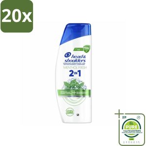 20 x Head & Shoulders – 2-in-1 – Menthol Fresh – 300 ml - Grootverpakking - Anti-roos Shampoo - 2-in-1 Shampoo - Menthol Shampoo - Verfrissende Shampoo - Shampoo Tegen Roos