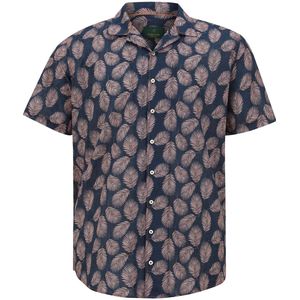 Charles Colby herren Overhemd Met Korte Mouwen - 41/42 - donkerblauw