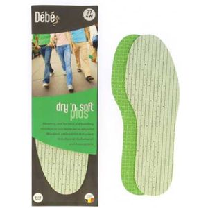 Débé Dry'n Soft Plus Inlegzool 1 Paar | Groen | Maat: 24