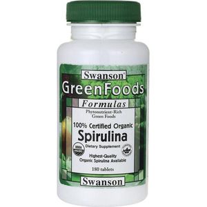 Swanson - Spirulina - 500 mg - 180 Tabletten - 100% Biologisch