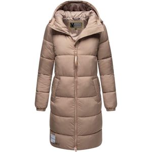 Marikoo Nomadiaa Vrouwen Lange Capuchon Winterjas - Taupe - XL