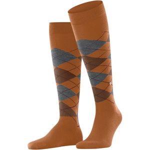 Burlington - Edinburgh - Kniekousen - Bruin Caramel - 1 paar - Wol gedessineerd