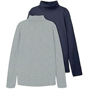 Slim Rollneck Shirt Unisex - Set van 2 Langen Mouwen