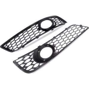 Mistlamp Bumper Grille Cover - Zwart Honingraat - Voor Audi A3 8P (2009-2012)