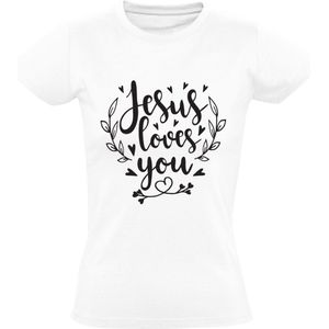 Jesus Loves You Dames T-shirt | Jezus | Christendom | Christelijk | Geloof | Bijbel | Christen | Kerk | shirt
