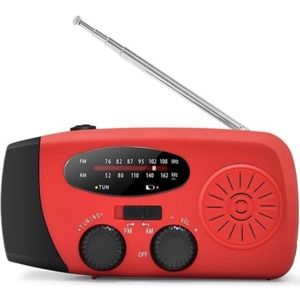 Noodradio - Noodpakket - Draagbare Radio - Noodradio Solar Opwindbaar - Powerbank Zonne-energie - Zaklamp