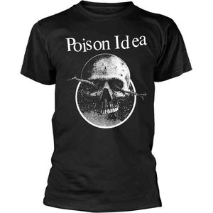 Poison Idea Heren Tshirt -XXXL- Skull Logo Zwart