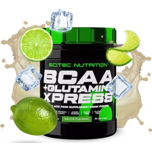 Scitec Nutrition® - BCAA + Glutamine Xpress (300 gram - Mojito) - Mint/Limoen - 25 doseringen - aminozuren - aminozuur - bcaa - l-isoleucine - l-leucine - l-valine - poeder