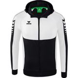 Erima Six Wings Trainingsjack Met Capuchon Dames - Zwart / Wit | Maat: 34