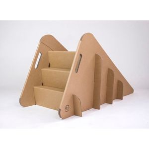 Peuter Glijbaan - Kartonnen speelgoed - 100% recyclebaar - 115x49x53 cm - Helemaal te versieren met verf - Cadeau van Duurzaam Karton - KarTent