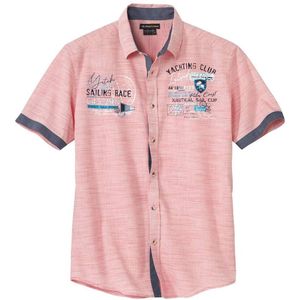 ATLAS FOR MEN - Overhemd van gevlamd Popeline - Heren - Verkrijgbaar in grote maten - XL