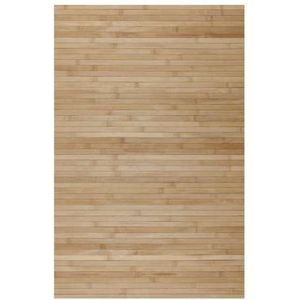 Storesdeco natuurlijke bamboe vloerkleed, antislip – grijs lichtbruin,50 x 200 cm