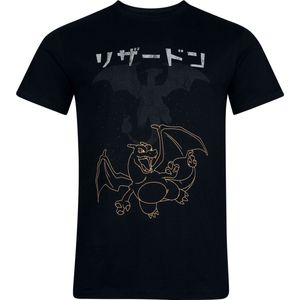 Pokémon Charizard Heren T-shirt - zwart - M