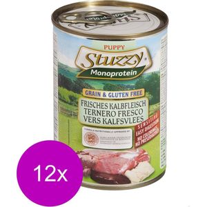 Stuzzy Blik Dog Monoprotein Puppy 400 g - Hondenvoer - 12 x Kalfsvlees