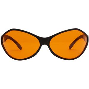 ™Monkeyglasses Bobo 45 Black ORANGE - Zonnebril - 100% UV bescherming - Danish Design - 100% Upcycled