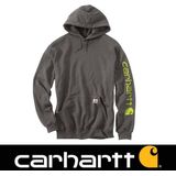 Carhartt Midweight Sleeve Logo Hooded Sweatshirt Carbon Heather Heren