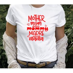 Tshirt - Mama - Moederdag - Rood - Unisex - Maat S
