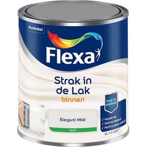 Flexa - Strak in de Lak Binnenlak Mat - Elegant Mist - Kleur van het jaar 2025 - Mengverf - 1 Liter