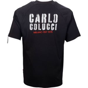 Carlo Colucci - Raglan T-Shirt - Zwart - Heren - Katoen
