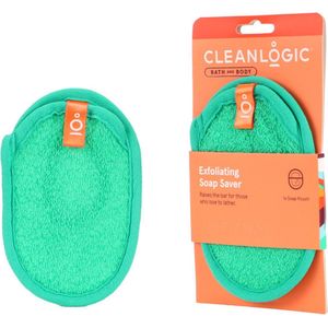 Cleanlogic | Bath and Body Exfoliating Soap Saver | 2 stuks, DUO pack | Zeepbespaarder | Speciaal Zeep zakje dat exfolieert en het douchen en badderen met stukken zeep makkelijk maakt