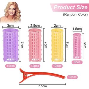 haarrollen - Sponge, curlers,foam rubber curlers, krulspelden van schuimrubber, 44 stuks