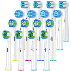 Vervangende Tandenborstelkoppen - Wit - 16-delige Set - Compatibel met Oral-B Pro, Smart, Genius, Vitality