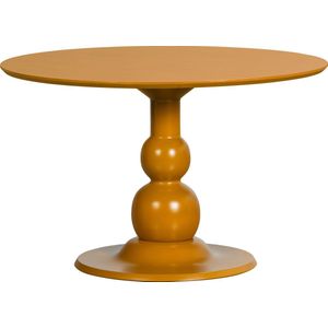 WOOOD eettafel Ø 120 cm - Mango Hout - Honing Geel