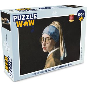 Puzzel Meisje met de parel - Vermeer - Bril - Legpuzzel - Puzzel 1000 stukjes volwassenen