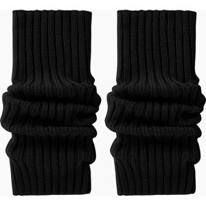 MOSEN-Casual mode verdikte geribbelde gebreide sokken herfst en winter warme kalf y2k fleece sokken dames beenwarmers