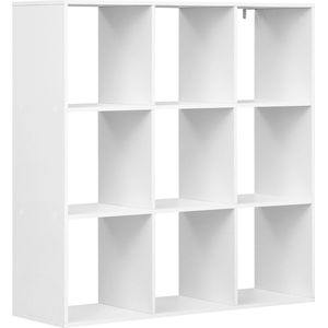 Seastone - 9-Kubussen Boekenkast- 3-Laags Boekenplank - Staande Opbergkast - Organizer woonkamer/ kantoor/ slaapkamer - 94x93x29,5 cm (B x H x D) - Wit