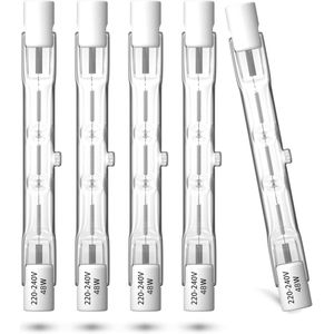 Dimbare R7S Halogeenlamp 78mm 48W - Warmwit 2700K, 750 Lumen voor Diverse Verlichtingstoepassingen