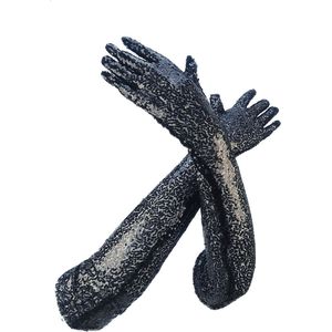 BamBella® - Handschoenen feest Lang Zwart Glitter - dames - One Size