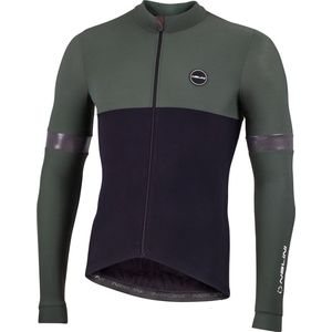 Nalini - Heren - Fietsshirt - Lange Mouwen - Wielrenshirt - Groen - Zwart - WARM WRAP JERSEY - S