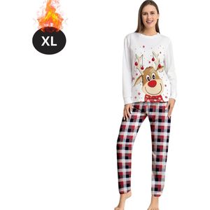 Nivard Kerst Pyjama - Dames - Kerstpyjama - Vrouwen - Slaapkleding Volwassenen - Set - Broek - Shirt - Christmas - Maat XL
