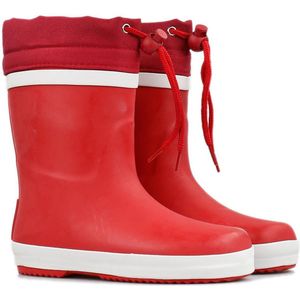 *gevoerd* FashionBootZ regenlaarsjes Blizzard Red - Rood-29.5