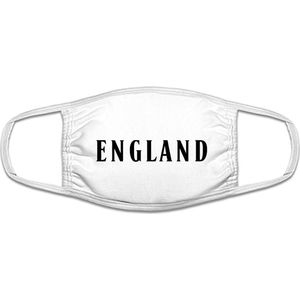 England mondkapje | gezichtsmasker | bescherming | bedrukt | logo | Wit mondmasker van katoen, uitwasbaar & herbruikbaar. Geschikt voor OV