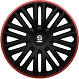 Sparco Wieldoppen Bergamo 15 Inch Abs Zwart/rood 4 Stuks