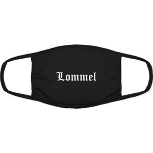 Lommel mondkapje | gezichtsmasker | bescherming | bedrukt | logo | Zwart mondmasker van katoen, uitwasbaar & herbruikbaar. Geschikt voor OV