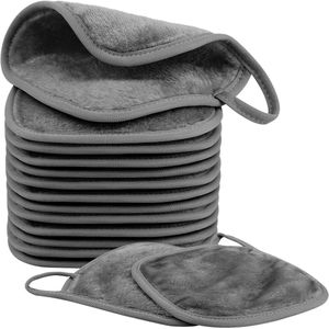 15-pack microvezeldoekjes voor het verwijderen van make-up - 13×13cm - Wasbare doekjes voor het verwijderen van make-up - Herbruikbare doekjes voor het verwijderen van make-up - Voor alle huidtypen - Grijs