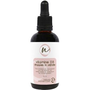 Natural Women Care - Vitamine D3 - druppels in olijfolie - Geschikt voor pasgeboren baby’s, kinderen en volwassenen - 5 mcg per druppel