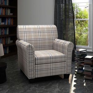 Medina Fauteuil met kussen stof crème