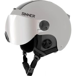 Sinner Bullit Visor Skihelm Met Vizier | Matte Grey | Blue Mirror Cat.2 | Maat: 55 - 58 cm