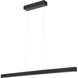 LED Hanglamp - Zwart - 4K - Massief Essenhout - 100 cm - Verstelbaar - Industrieel - Plafondlampen - Woonkamer - Eetkamer