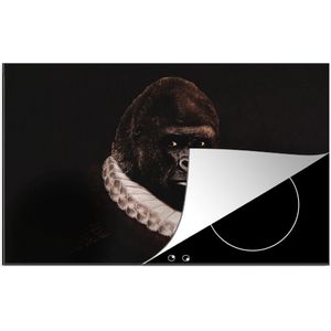 KitchenYeah® Inductie beschermer 76x51.5 cm - Schilderij - Gorilla - Oude meesters - Kookplaataccessoires - Afdekplaat voor kookplaat - Inductiebeschermer - Inductiemat - Inductieplaat mat