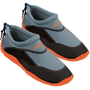 BECO neopreen waterschoenen - grijs/oranje - maat 37