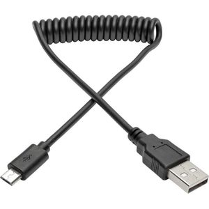 Tripp-Lite U050-003-COIL USB 2.0 A to Micro-B Coiled Cable (M/M), 3 ft. TrippLite