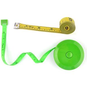 Dubbelzijdig Intrekbaar Meetlint - 150 cm Zacht Lichaamsmeetlint voor Naaien en Handwerk (2 Stuks)