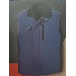 Outdoor / Werk Bodywarmer - Maat M 48/50 - Blauw - Waterdicht - Met zakken